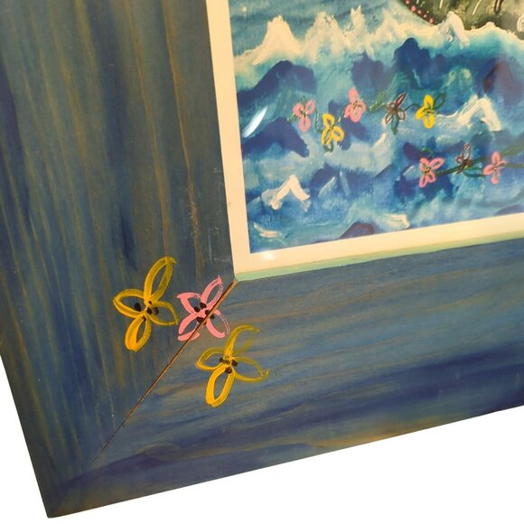 Mermaid Art Print Set Blue Ocean Coastal Decor Signed SenoraQ Mexico Framed - Picture 14 of 15